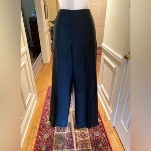 NWT Silk Land - Woman’s black high rise dress silk straight leg pants, Size: 16